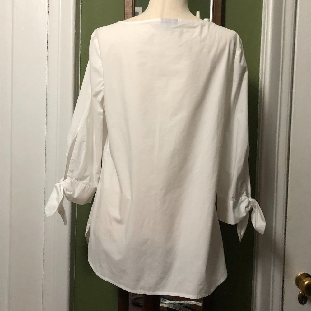 Talbots Tunic Size Medium White - image 2